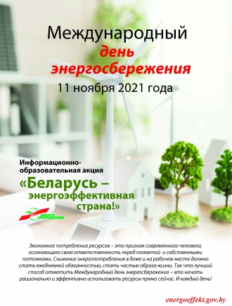11 ноября 2021 г.- Международный день энергосбережения!